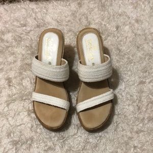 Sbicca white sandals size 8